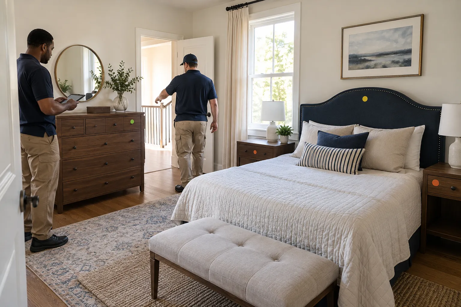 Mattress removal service scene